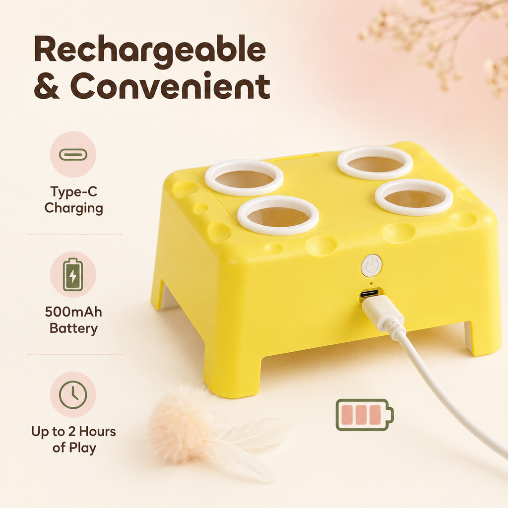 3-in-1 Interactive Cat Toy – Feather