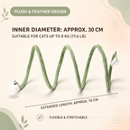 Foldable Spring Interactive Cat Tunnel with Feather Toys