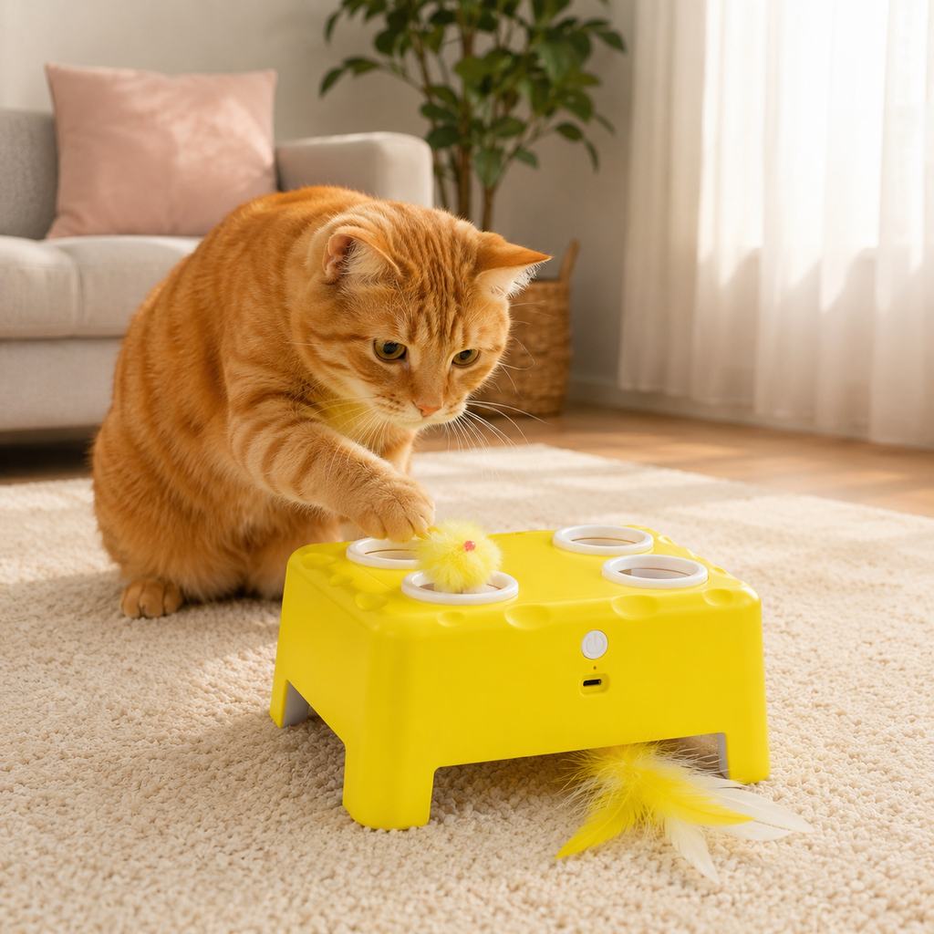 3-in-1 Interactive Cat Toy – Feather