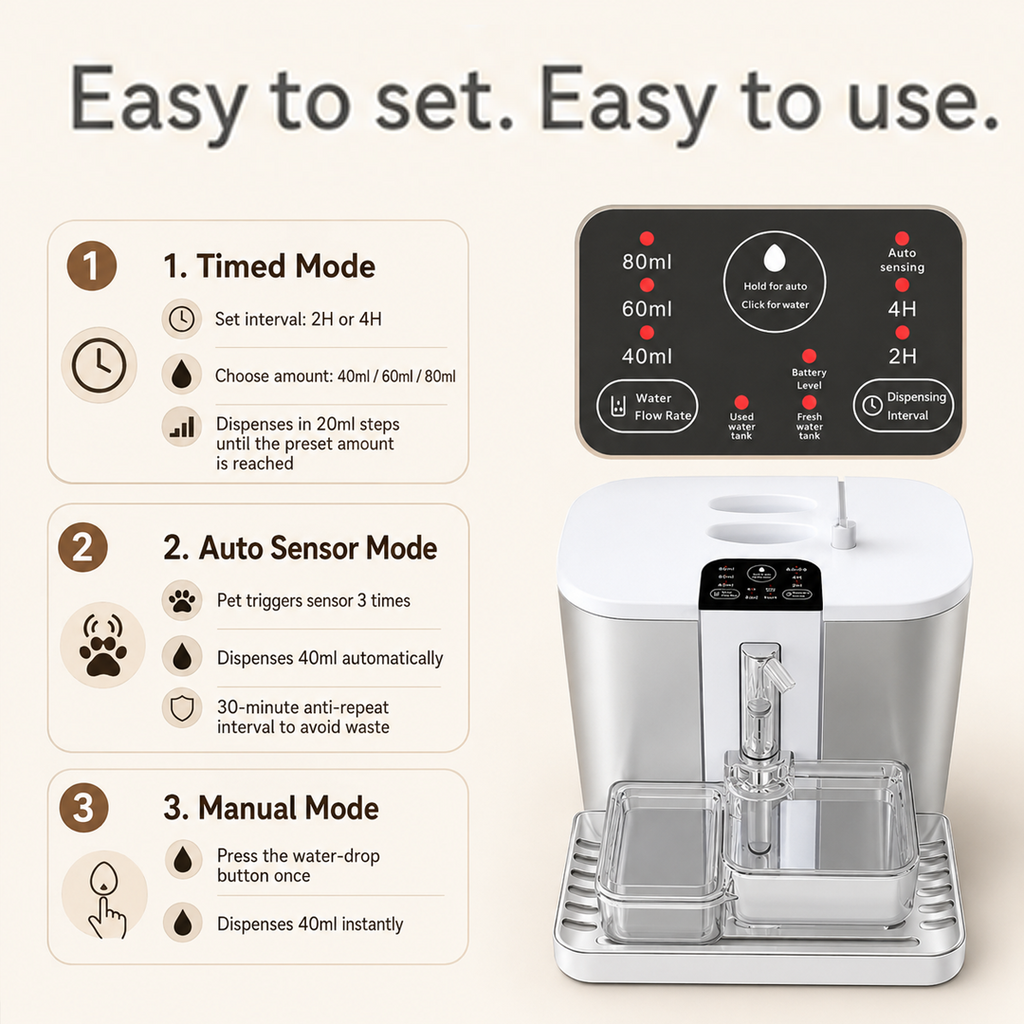 5L Smart Pet Water Fountain | No Filter Needed