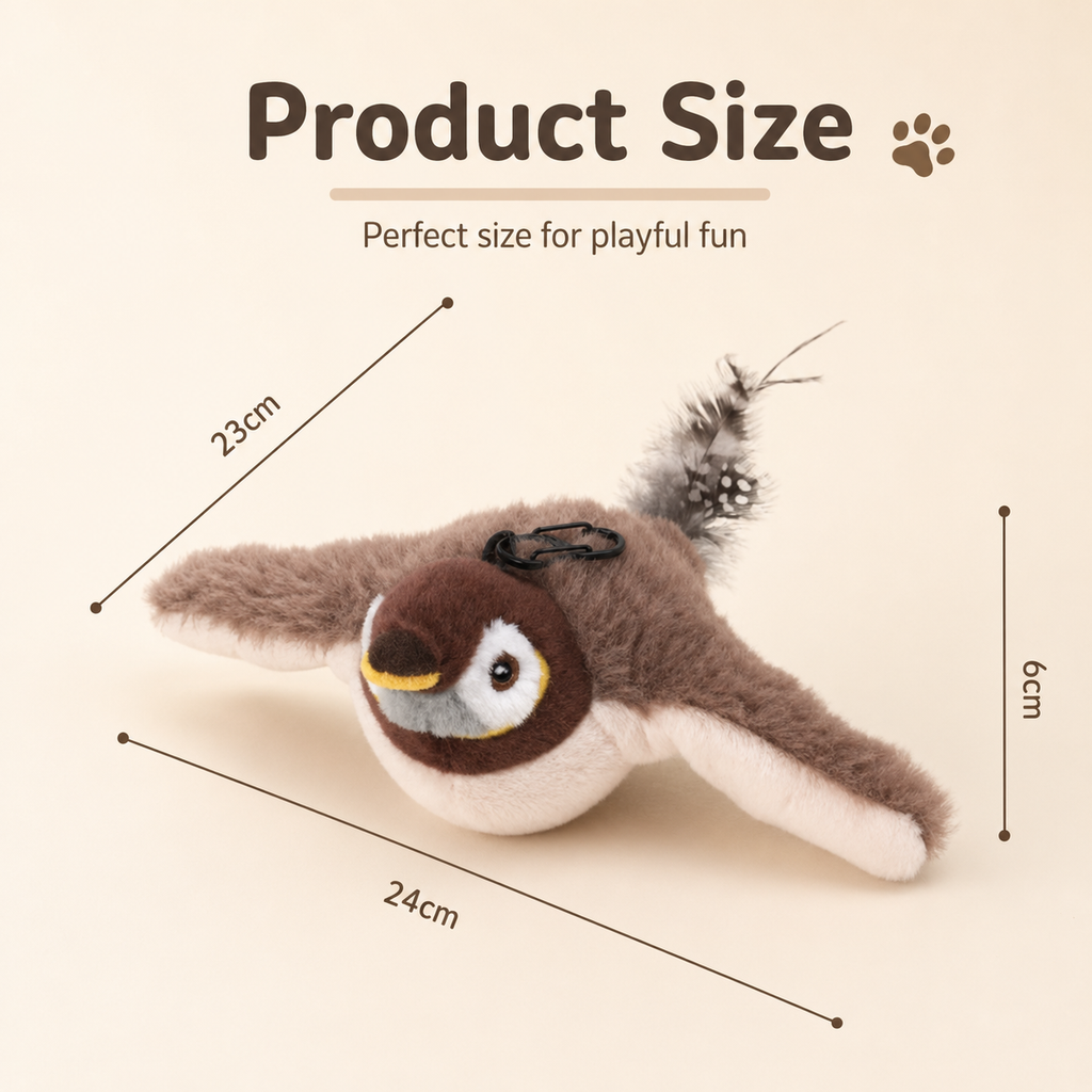 FlutterBird Interactive Cat Toy | Sound & Vibration