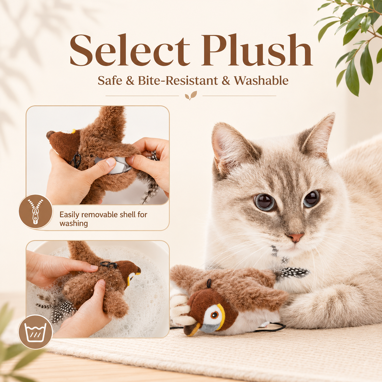 FlutterBird Interactive Cat Toy | Sound & Vibration