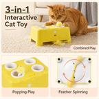 3-in-1 Interactive Cat Toy – Feather